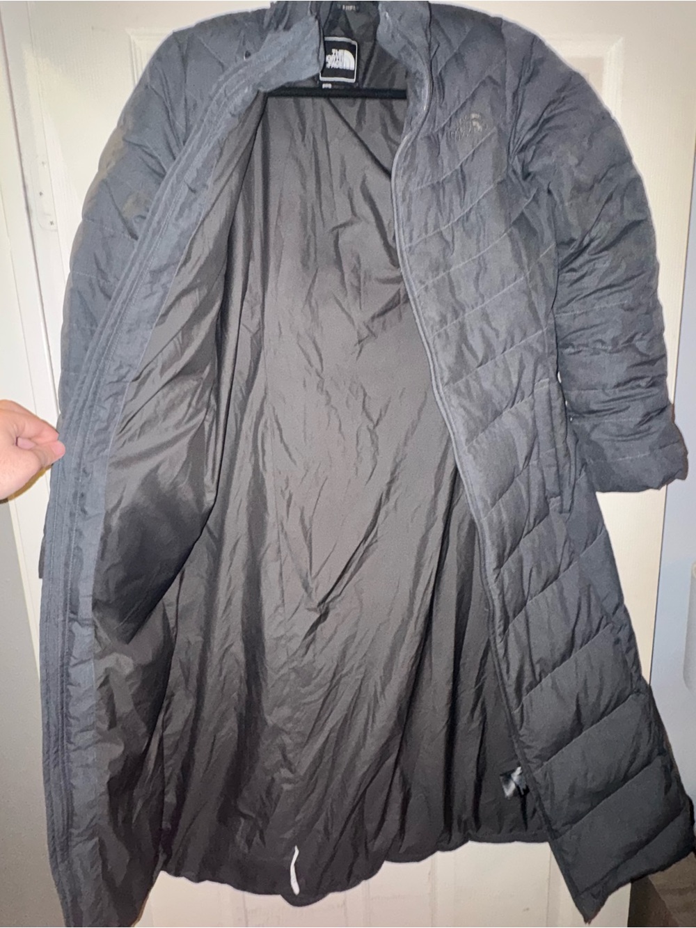 The North Face Women's Long Gray Aconcagua Coat - Picture 4 of 8
